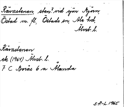 Bild på arkivkortet för arkivposten Rävastenen