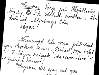 Bild på arkivkortet för arkivposten Segern