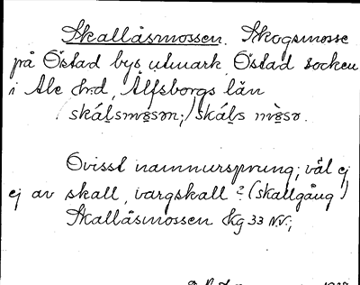 Bild på arkivkortet för arkivposten Skallåsmossen