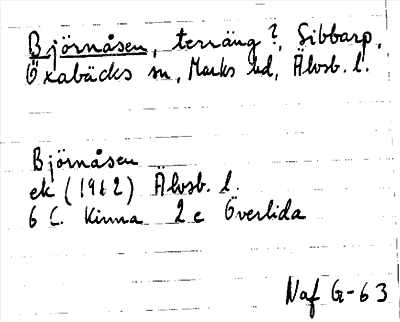 Bild på arkivkortet för arkivposten Björnåsen