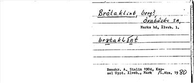 Bild på arkivkortet för arkivposten Bråtaklint