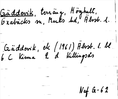Bild på arkivkortet för arkivposten Gäddevik