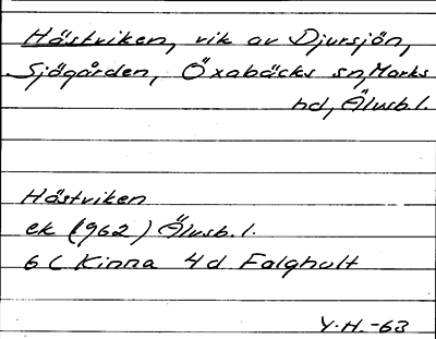 Bild på arkivkortet för arkivposten Hästviken