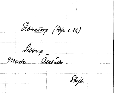 Bild på arkivkortet för arkivposten Sibbatorp