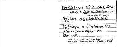 Bild på arkivkortet för arkivposten Svedjetorpa bäck