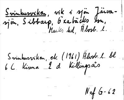 Bild på arkivkortet för arkivposten Svinhusviken