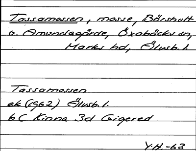Bild på arkivkortet för arkivposten Tassamossen