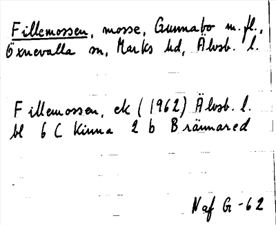 Bild på arkivkortet för arkivposten Fillemossen