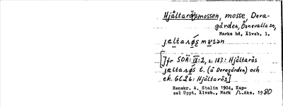 Bild på arkivkortet för arkivposten Hjältarö(r)smossen