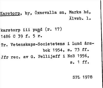Bild på arkivkortet för arkivposten Karstorp