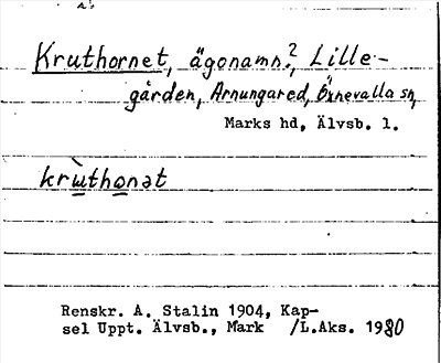 Bild på arkivkortet för arkivposten Kruthornet