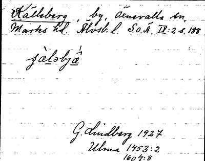 Bild på arkivkortet för arkivposten Källeberg