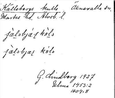 Bild på arkivkortet för arkivposten Källebergs kulle
