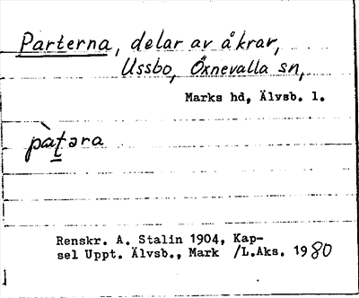 Bild på arkivkortet för arkivposten Parterna