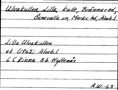 Bild på arkivkortet för arkivposten Ulvakulen, Lilla