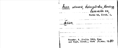 Bild på arkivkortet för arkivposten Åsen