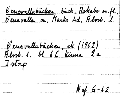 Bild på arkivkortet för arkivposten Öxnevallabäcken