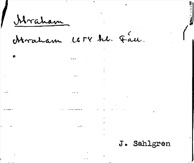 Bild på arkivkortet för arkivposten Abraham