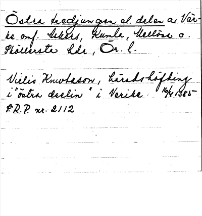 Bild på arkivkortet för arkivposten Östra tredjungen eller delen