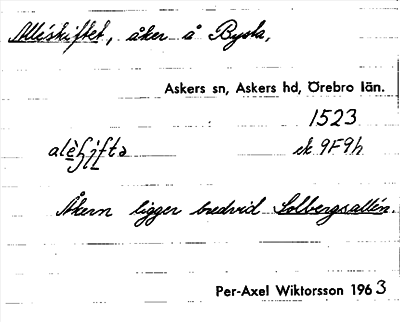 Bild på arkivkortet för arkivposten Alléskiftet