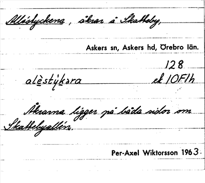 Bild på arkivkortet för arkivposten Alléstyckena