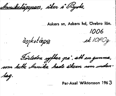Bild på arkivkortet för arkivposten Anniketäppan