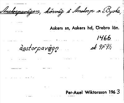 Bild på arkivkortet för arkivposten Anstorpavägen