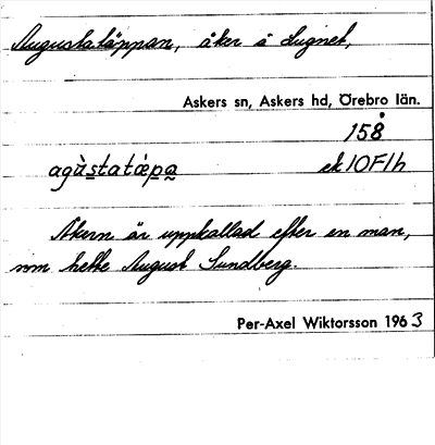 Bild på arkivkortet för arkivposten Augustatäppan