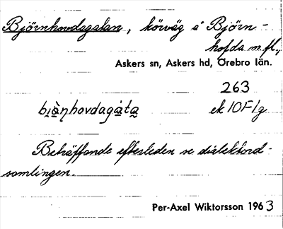 Bild på arkivkortet för arkivposten Björnhovdagatan