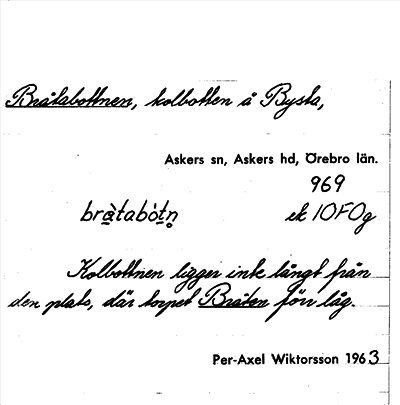 Bild på arkivkortet för arkivposten Bråtabottnen