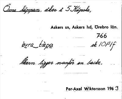 Bild på arkivkortet för arkivposten Övra täppan