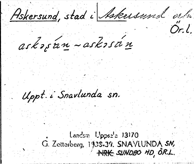 Bild på arkivkortet för arkivposten Aksersund