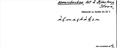 Bild på arkivkortet för arkivposten Almarsbacken