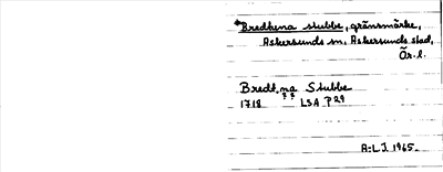 Bild på arkivkortet för arkivposten *Bredtuna stubbe