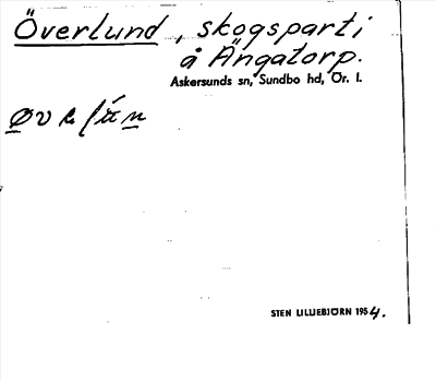 Bild på arkivkortet för arkivposten Överlund