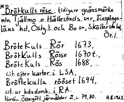 Bild på arkivkortet för arkivposten *Brötkulls röse