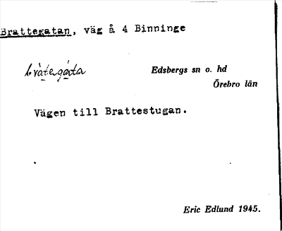 Bild på arkivkortet för arkivposten Brattegatan
