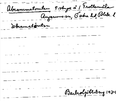 Bild på arkivkortet för arkivposten Abrammatomten