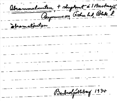 Bild på arkivkortet för arkivposten Abrammatomten