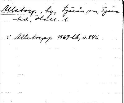 Bild på arkivkortet för arkivposten Allatorp