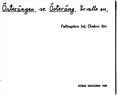 Bild på arkivkortet för arkivposten Österängen, se Österäng
