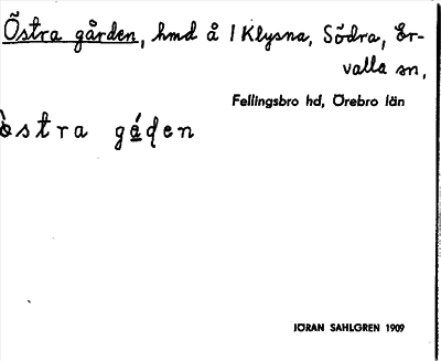 Bild på arkivkortet för arkivposten Östra gården
