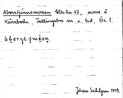 Bild på arkivkortet för arkivposten Aborrtjärnsmossen