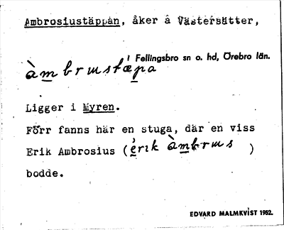 Bild på arkivkortet för arkivposten Ambrosiustäppan