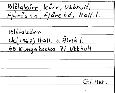 Bild på arkivkortet för arkivposten Blötakärr