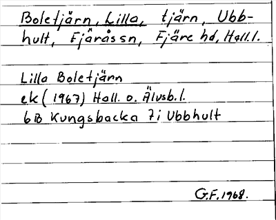 Bild på arkivkortet för arkivposten Boletjärn, Lilla