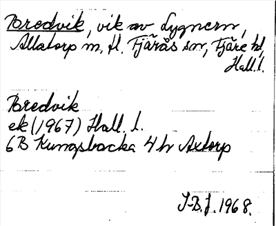 Bild på arkivkortet för arkivposten Bredvik