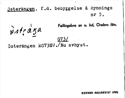 Bild på arkivkortet för arkivposten Österängen