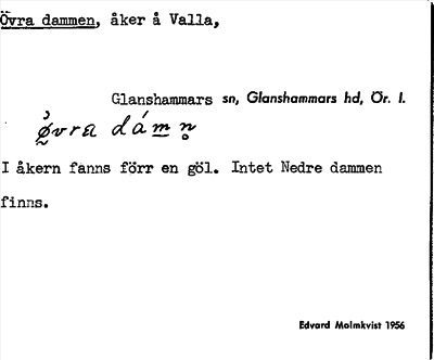 Bild på arkivkortet för arkivposten Övra dammen