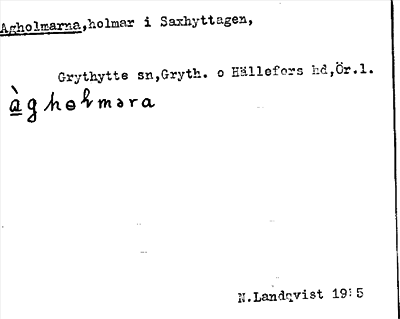 Bild på arkivkortet för arkivposten Agholmarna